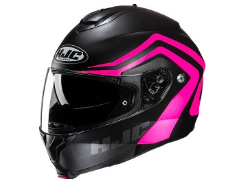C91N Nepos MC8SF Klapphelm (Schwarz/Pink)