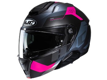 i91 Carst MC8SF Klapp Helm(Schwarz/Dunkelblau/Pink)