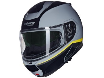 N100-6 N-Com Incognito 346 Motorradhelm (Grau/Gelb/Schwarz)
