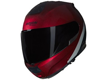N100-6 N-Com Verniciatura Speciale 341 Motorradhelm (Rot/Schwarz)