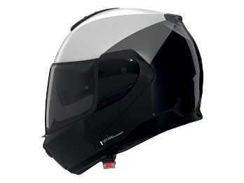 N100-6 Verniciatura Speciale Motorradhelm (Schwarz/Perlweiß/Grau)