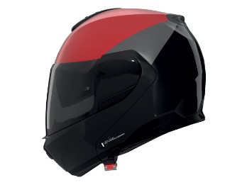 N100-6 Verniciatura Speciale Motorradhelm (Schwarz/Rot/Anthrazit)