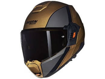 N120-1 N-Com Verniciatura Speciale 342 Motorradhelm (Sand/Grau)