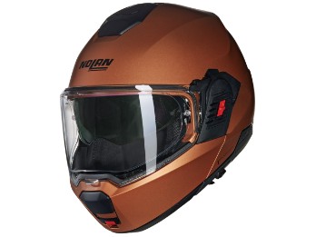 N120-1 N-Com Classico Nobile 319 Motorradhelm (Braunmatt)