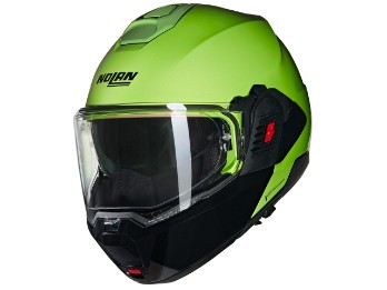 N120-1 N-Com Mivedi 329 Motorradhelm (Grün/Schwarz)