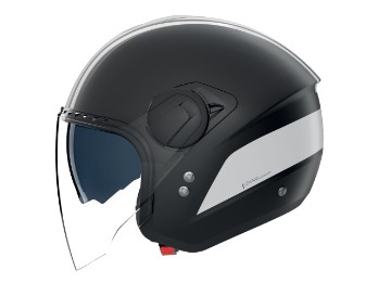 N20-2 Visor Dolce Vita Motorradhelm (Schwarzmatt/Weiß)