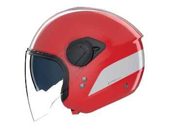 N20-2 Visor Dolce Vita Motorradhelm (Rot/Weiß)