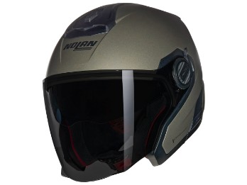 N40-5 N-Com Classico Nobile 315 Motorradhelm (Graumatt/Schwarz)