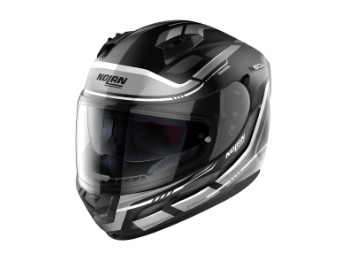 N60-6 Lancer Integralhelm (schwarzmatt/silber/weiß)