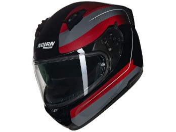 N60-6 Ermetico 345 Motorradhelm (Schwarz/Rot/Grau)