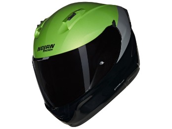 N60-6 Verniciatura Speciale 341 Motorradhelm (Schwarz/Grün/Grau)