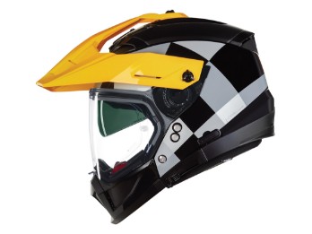 Nolan N70-2 X Ruvido N-Com Endurohelm (Schwarz/Grau/Gelb)