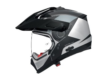 N70-2X Turbine Motorradhelm (Weiß/Schwarz/Grau)