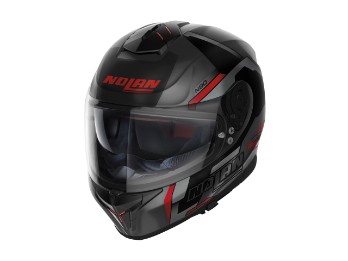 N80-8 Wanted N-Com Integralhelm (Schwarz/Anthrazit/Rot)