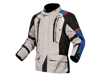 Narvik Motorradjacke (Grau/Schwarz/Blau/Rot)