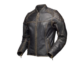 Phinix Motorrad Lederjacke Damen (Braun)