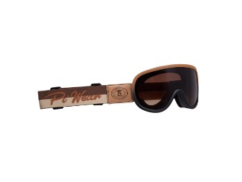 Arizona BROG Retro Brille mit Brillenband getönt (braun)