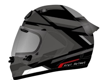 QUANTIC Mosaic Integralhelm (Schwarz/Grau)
