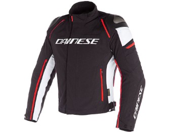 Racing 3 D-Dry 2.0 Motorradjacke (schwarz / weiß / neonrot)