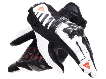 Reacto Carbon Motorradhandschuhe Damen (schwarz / weiß / rot)