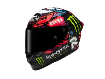 RPHA 1 V2 Carbon Funky Diablo Motorradhelm (Schwarz/Pink/Blau/Lila)