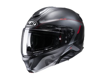 RPHA 91 Combust Klapphelm (schwarzmatt/grau/rot)