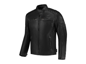 Jari V2 Motorrad Lederjacke (Schwarz)