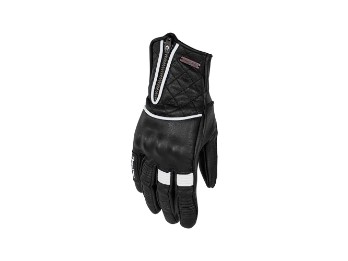 Lilly Motorradhandschuhe Damen (Schwarz/Weiß)