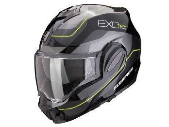 Exo-Tech Evo Pro Commuta Klapphelm (Schwarz/Silber/Gelb)