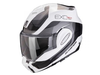 EXO-TECH EVO PRO Commuta Klapphelm (Weiß/Silber)