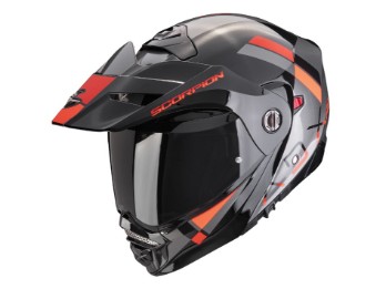 ADX-2 Galane Endurohelm (Silber/Schwarz/Rot)