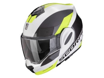 EXO-TECH EVO Team Klapphelm (Weiß/Neongelb)