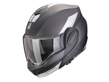 EXO-TECH EVO Team Klapphelm (Schwarzmatt/Silber)