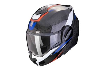 EXO-TECH EVo Carbon Rover Klapphelm (Schwarz/Rot/Blau)