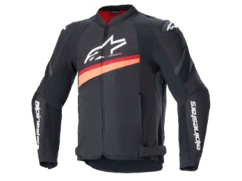T-GP Plus V4 Airflow Textiljacke (Schwarz/Rot)