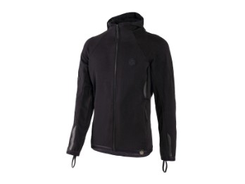Shield Full Zip Motorrad Hoodie (Schwarz)