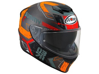 Stellar Vigor Anthracite Integralhelm (anthrazitmatt/rot/orange)