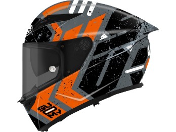 Stellar 2 Entropy Motorradhelm (Schwarz/Grau/Orange)