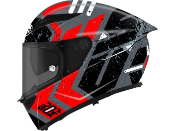 Stellar 2 Entropy Motorradhelm (Schwarz/Rot/Grau)