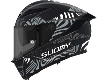 Stellar 2 Molten Motorradhelm (Schwarzmatt/Grau/Weiß)