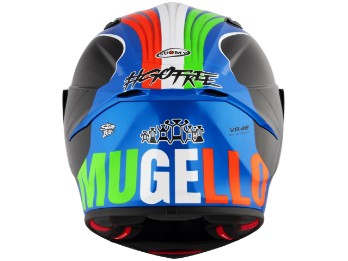 Track-1 Pecco Mugello 2022 Integralhelm (Blaumatt/Weiß/Grün)