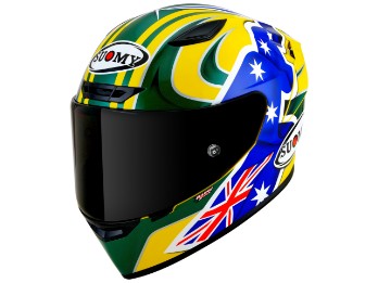 Track-1 Troy Bayliss Replica 2005 Motorradhelm (Gelb/Grün/Blau)