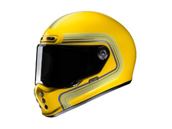 V10 Foni MC3 Integralhelm (Gelb/Blau/Silber)
