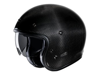 V31 Carbon Jet Helm mit Visier(Schwarz/Carbon)