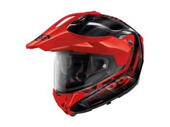 X-552 Ultra Carbon Hillside Adventurehelm (schwarz/carbon/rot)