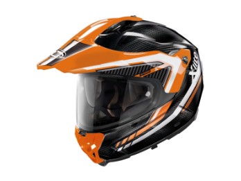 X-552 Ultra Carbon Latitude Adventurehelm (schwarz/carbon/orange)