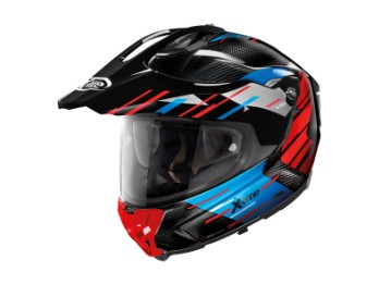 X-552 Ultra Carbon Waypoint Adventurehelm (schwarz/carbon/rot/blau)