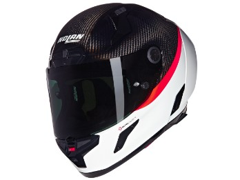 X804 RS Ultra Carbon D.O.C. 346 Motorradhelm (Weiß/Rot/Carbon)