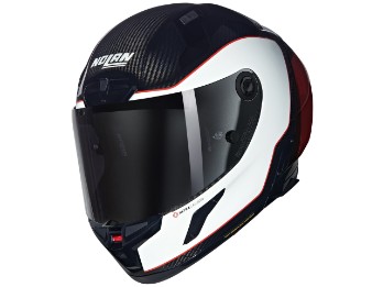 X-804 RS Ultra Carbon Asso Di Picche 343 Motorradhelm (Weiß/Rot/Carbon)