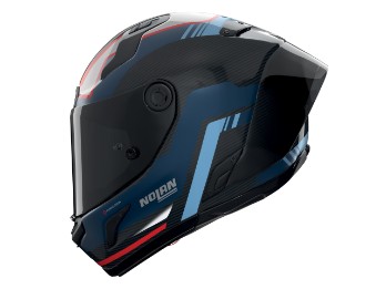 X-804 RS U.C. Piega Motorradhelm (Carbon/Schwarz/Blau/Rot)
